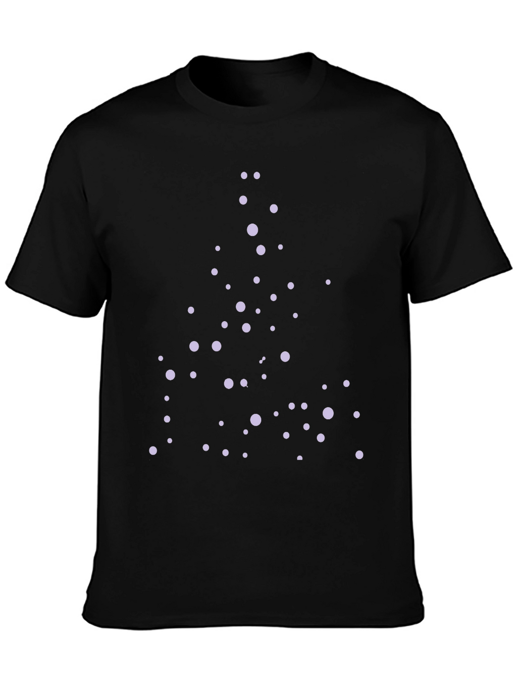 Modern Dotted Design Black T-Shirt