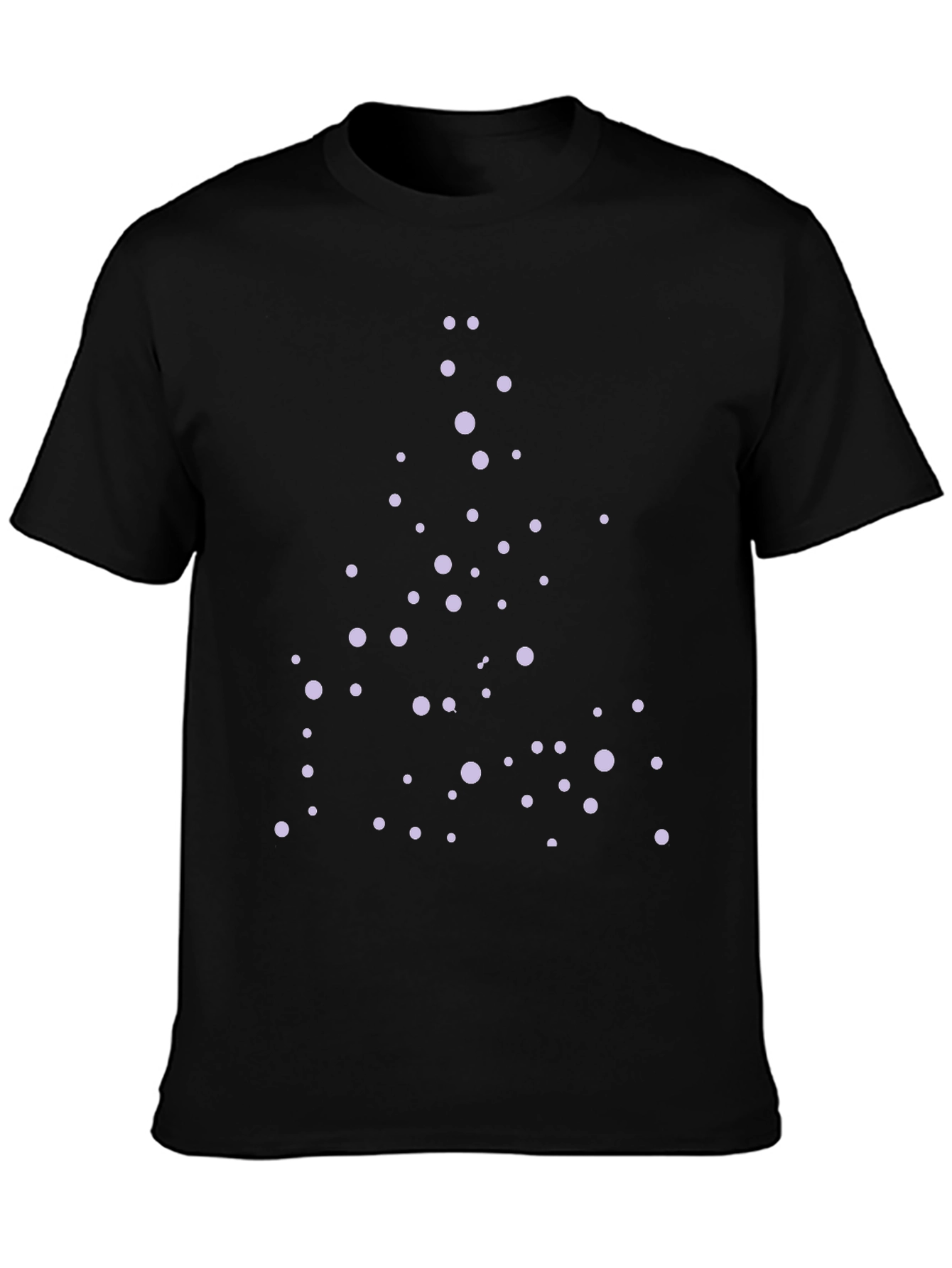 Modern Dotted Design Black T-Shirt