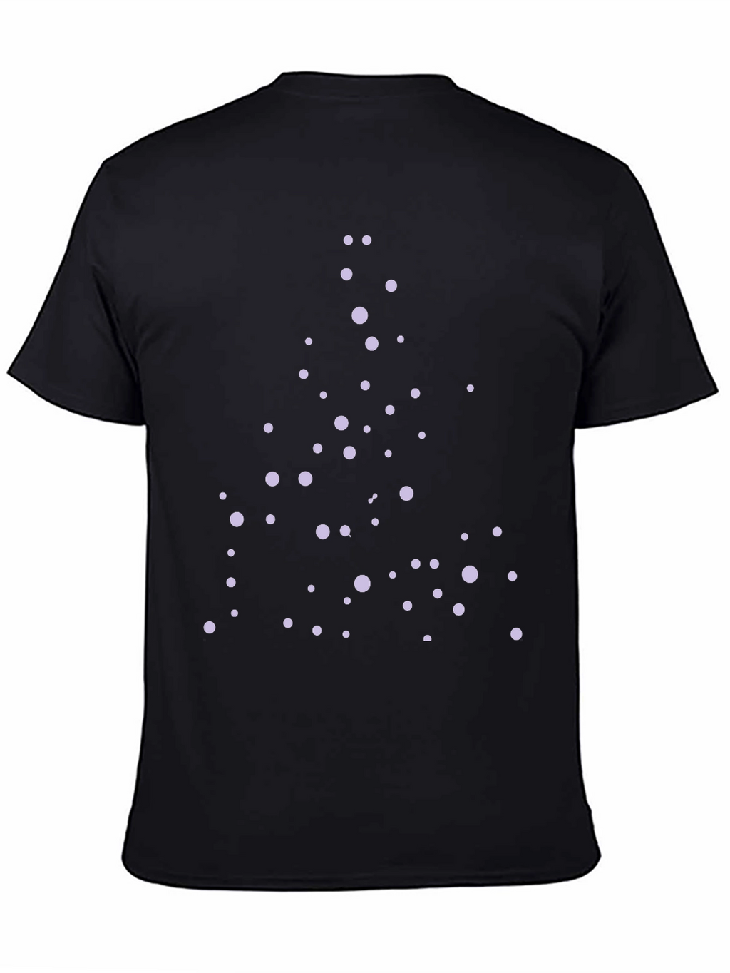 Modern Dotted Design Black T-Shirt