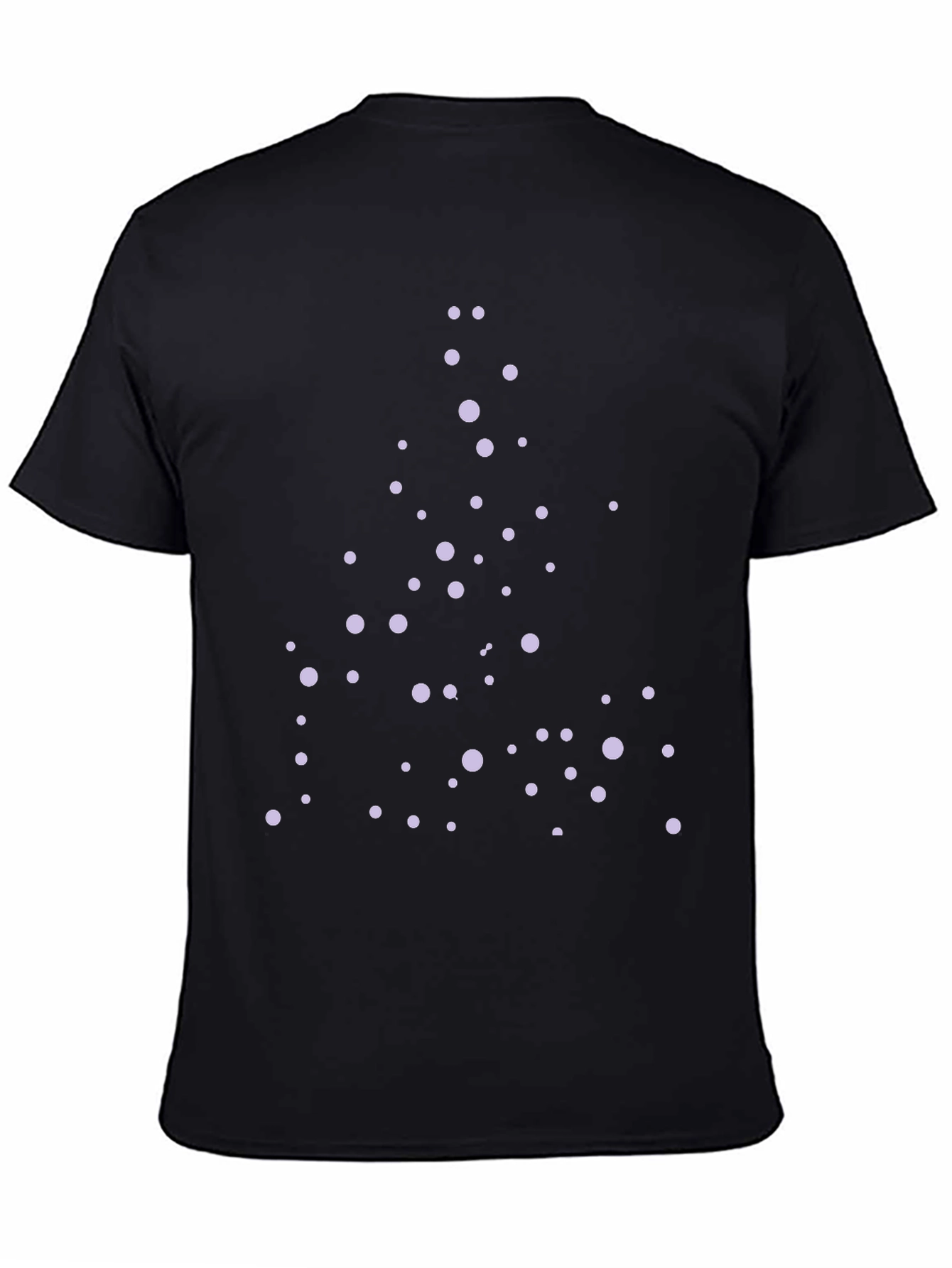 Modern Dotted Design Black T-Shirt