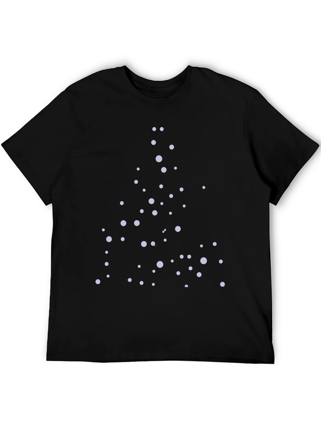 Modern Dotted Design Black T-Shirt