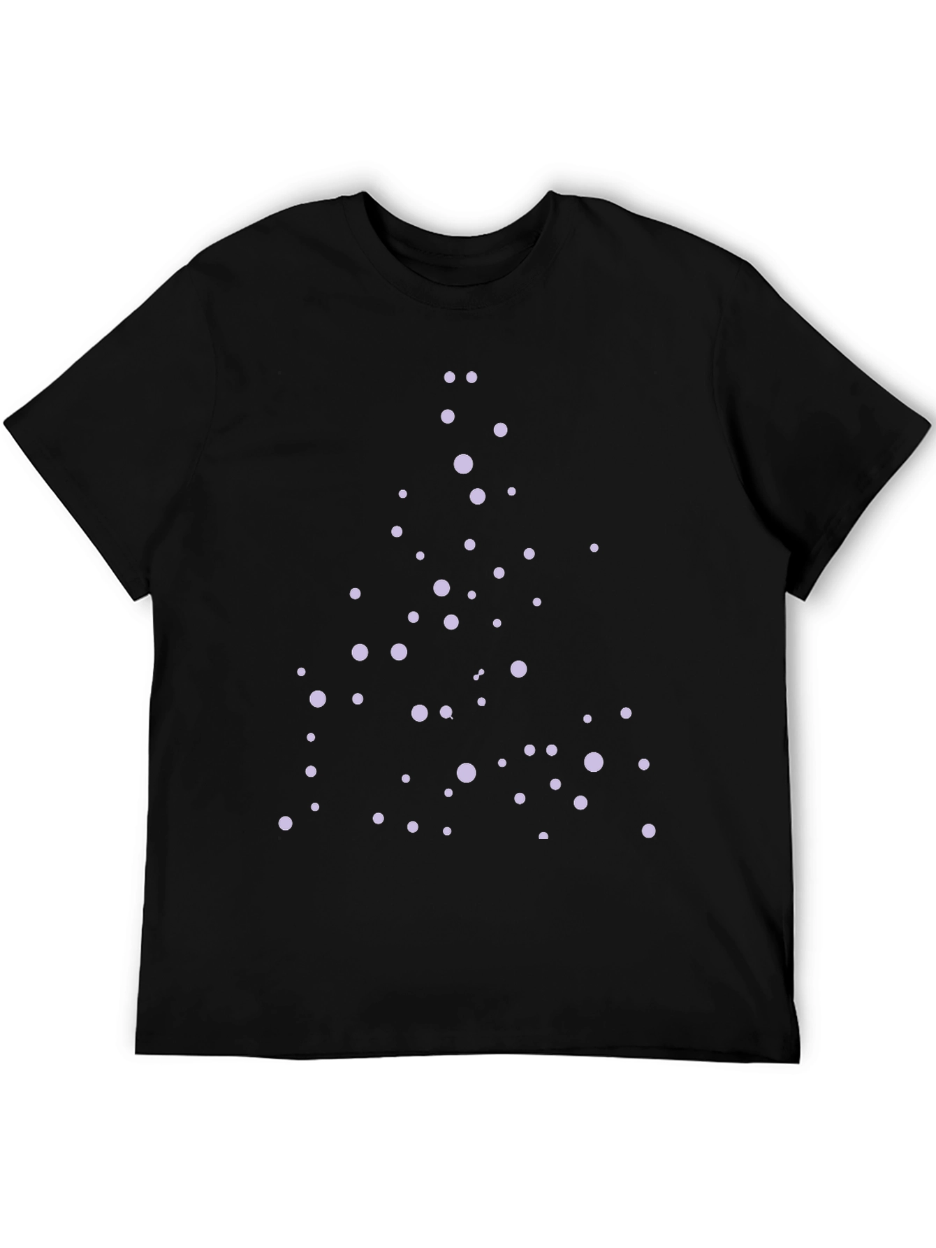 Modern Dotted Design Black T-Shirt
