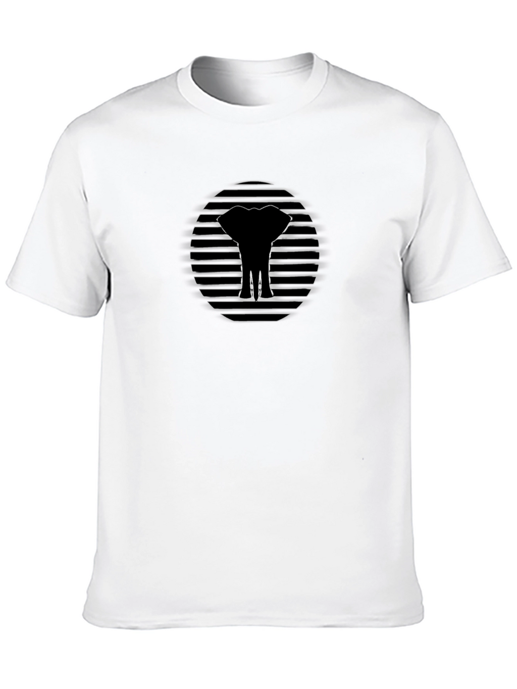 Elephant Silhouette Graphic Tee - Modern Style