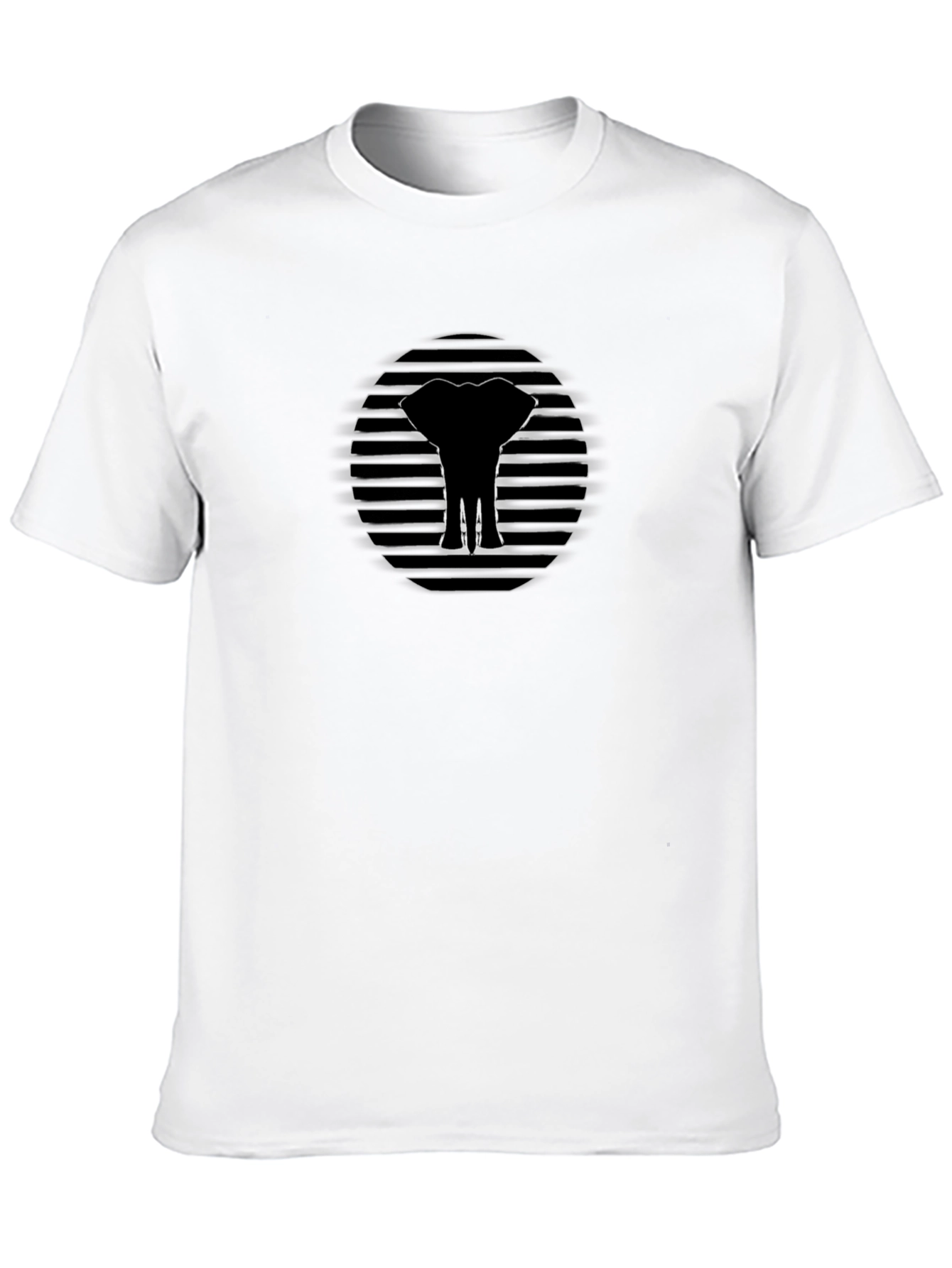 Elephant Silhouette Graphic Tee - Modern Style