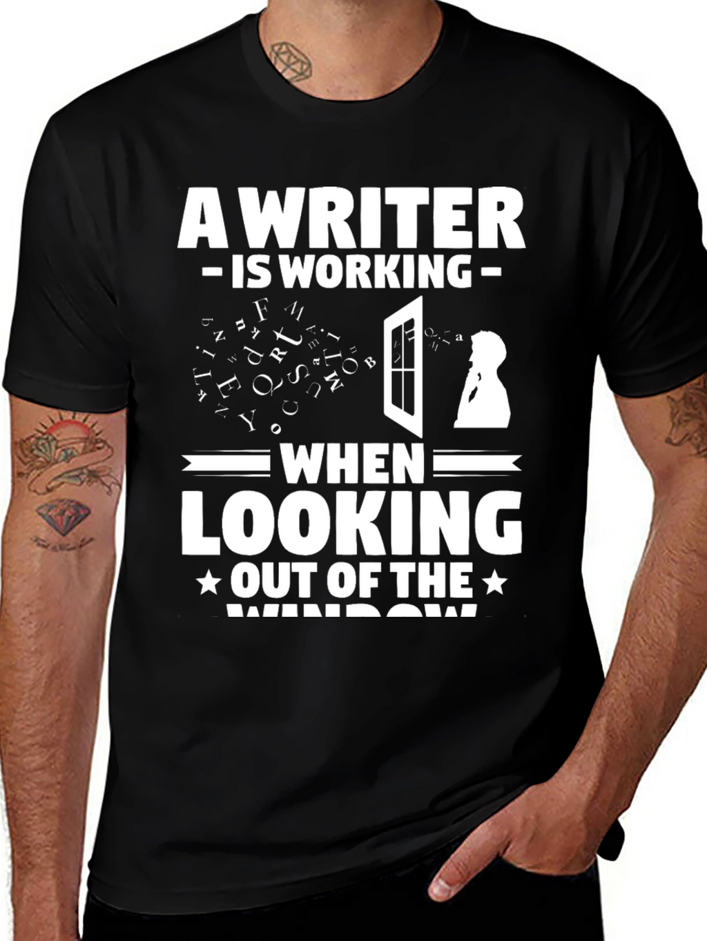 Writer at Work Funny Graphic T-Shirt