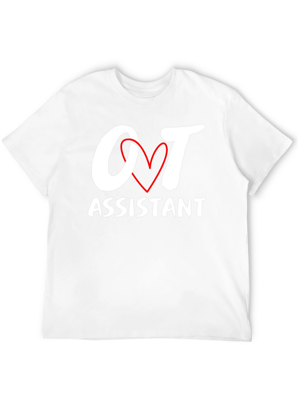 OT Assistant Heart Graphic Black Tee