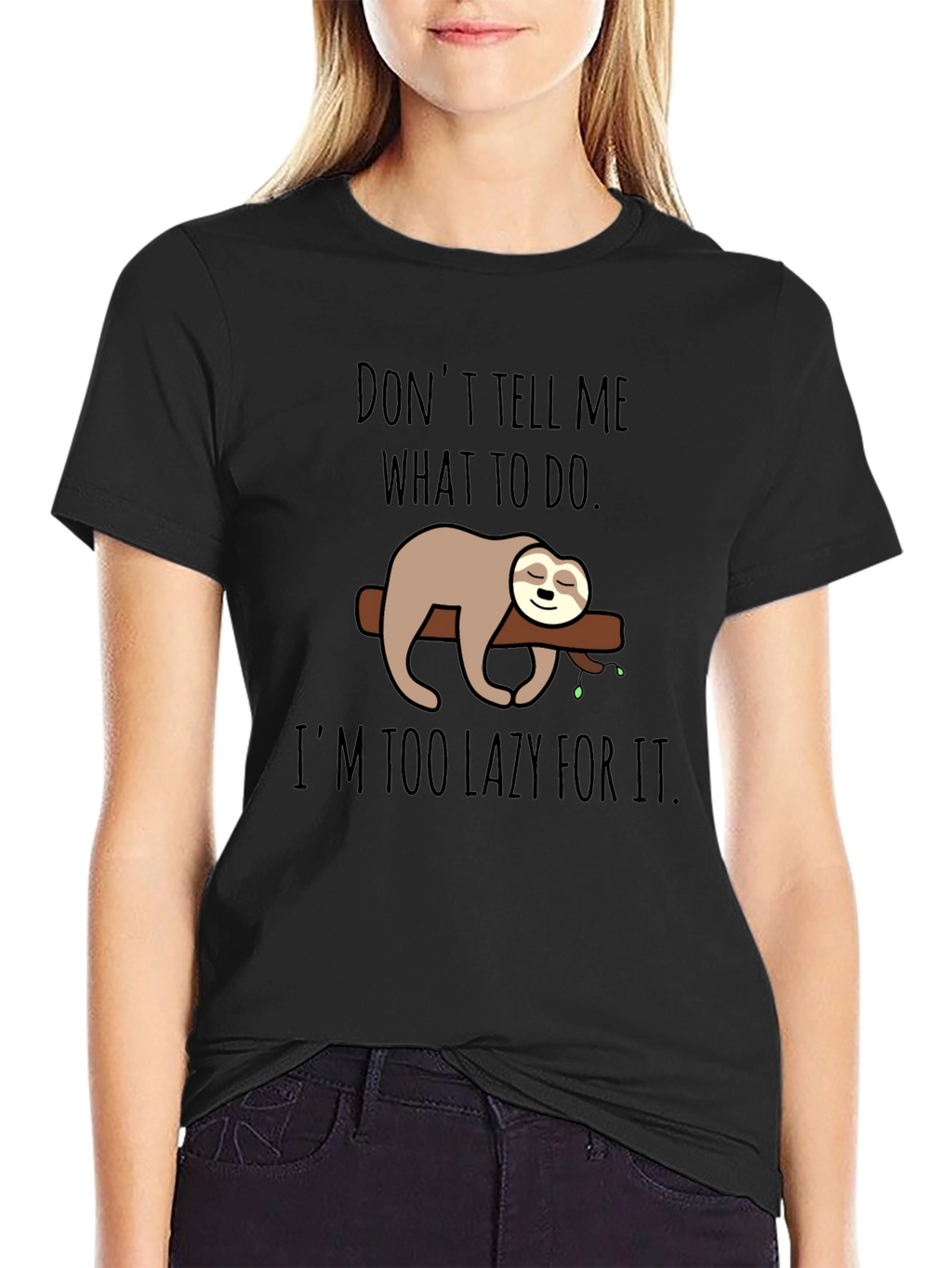 Lazy Sloth Graphic T-Shirt - Funny Relaxed Tee