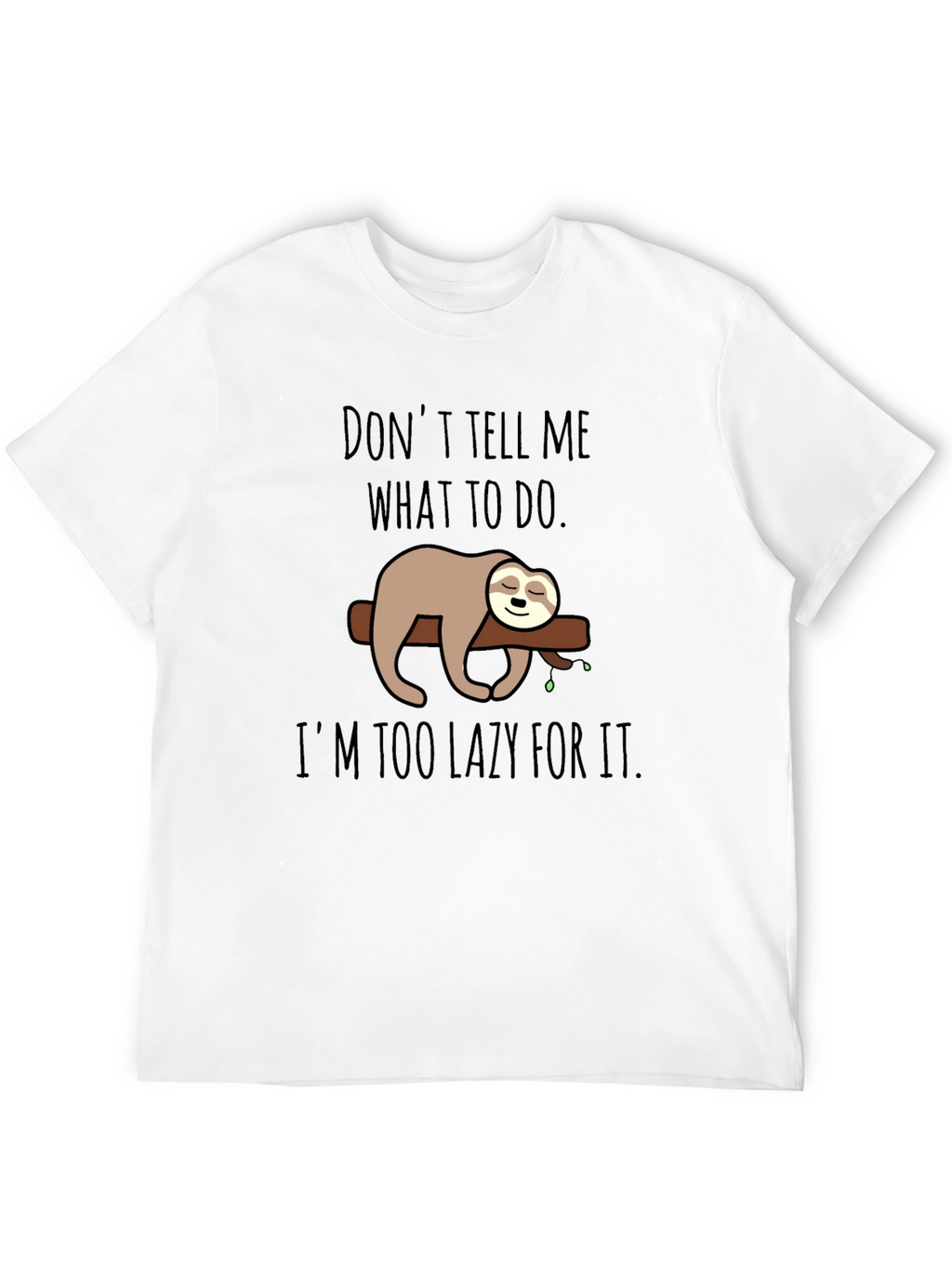 Lazy Sloth Graphic T-Shirt - Funny Relaxed Tee
