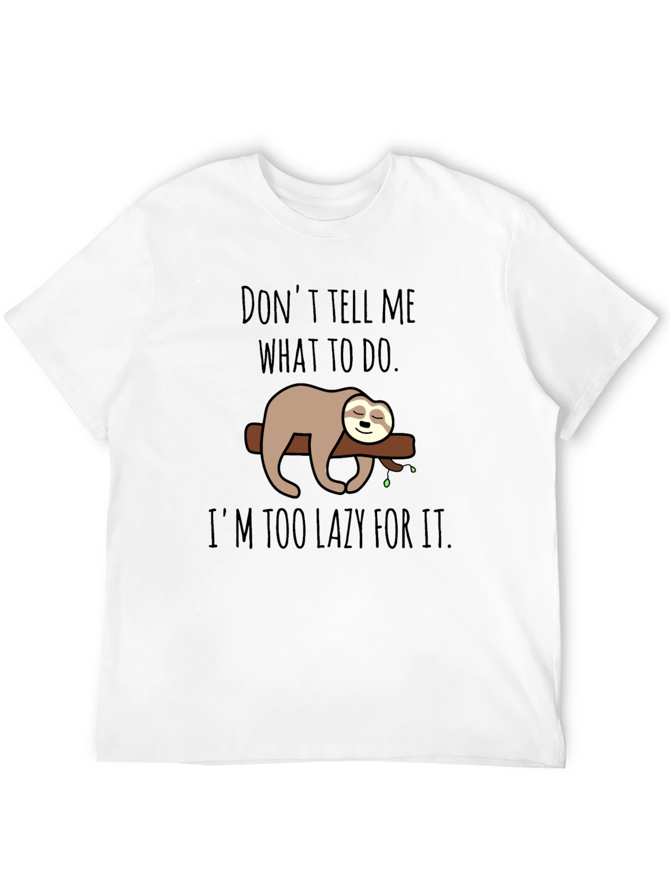 Lazy Sloth Graphic T-Shirt - Funny Relaxed Tee