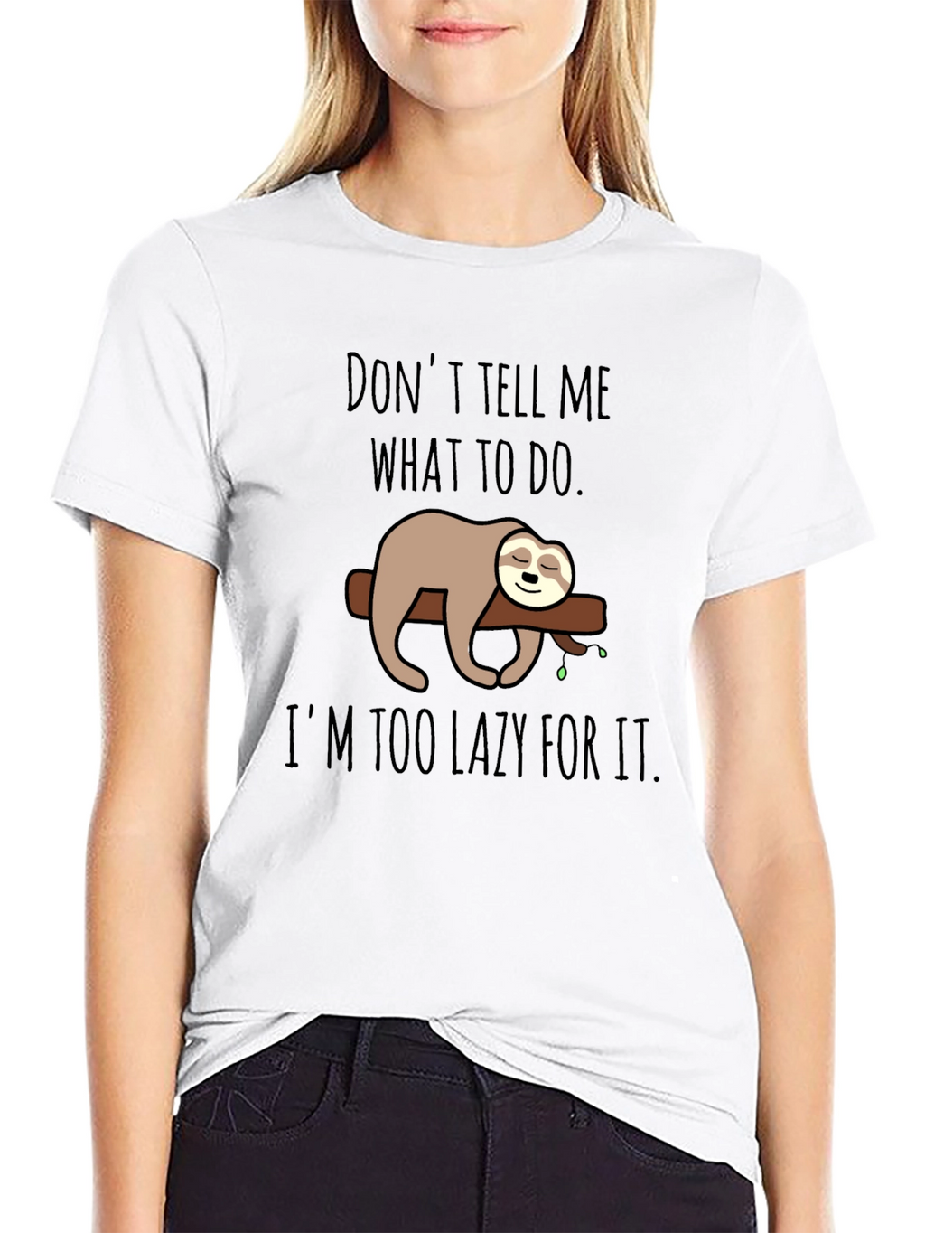 Lazy Sloth Graphic T-Shirt - Funny Relaxed Tee