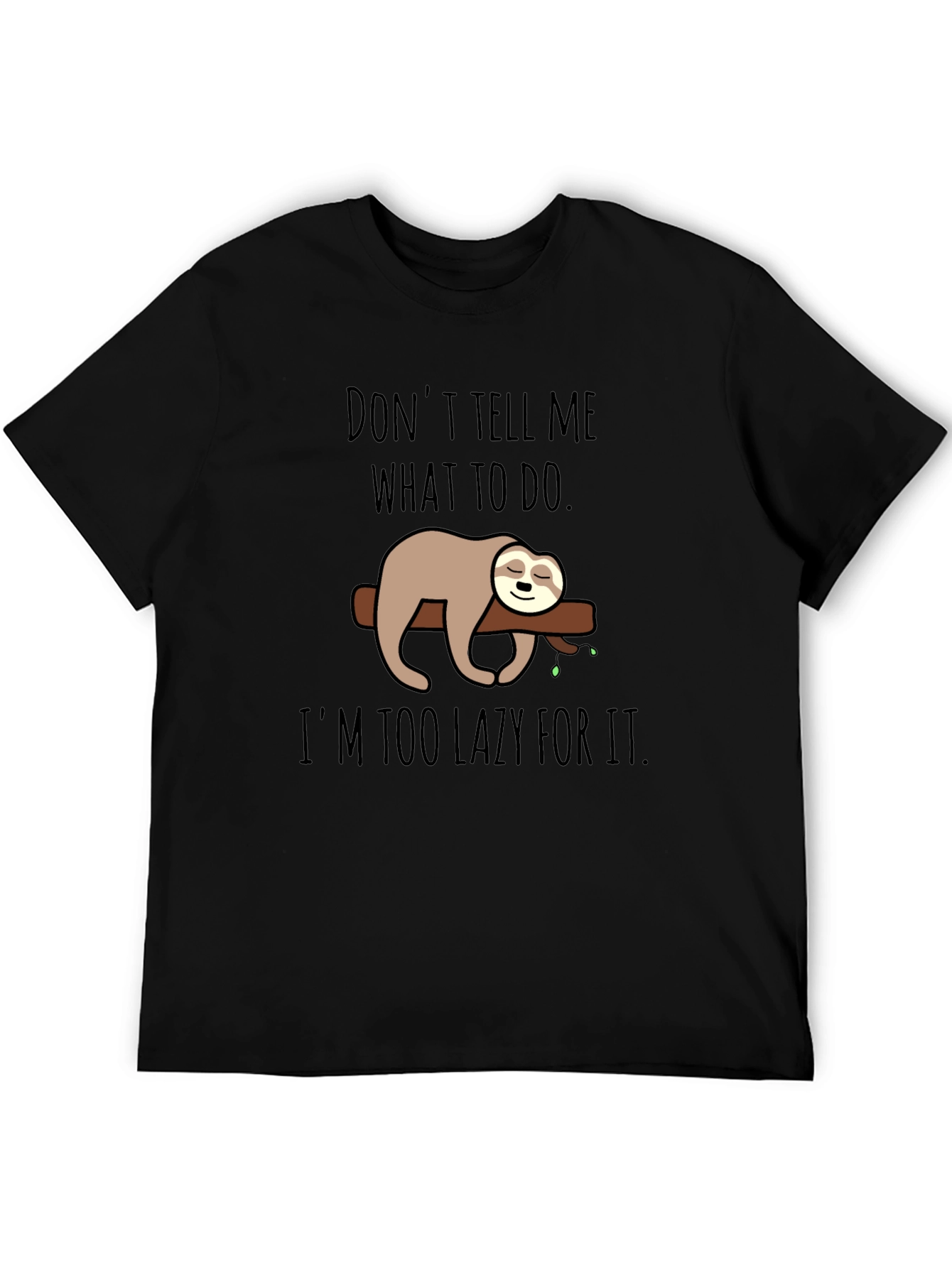 Lazy Sloth Graphic T-Shirt - Funny Relaxed Tee