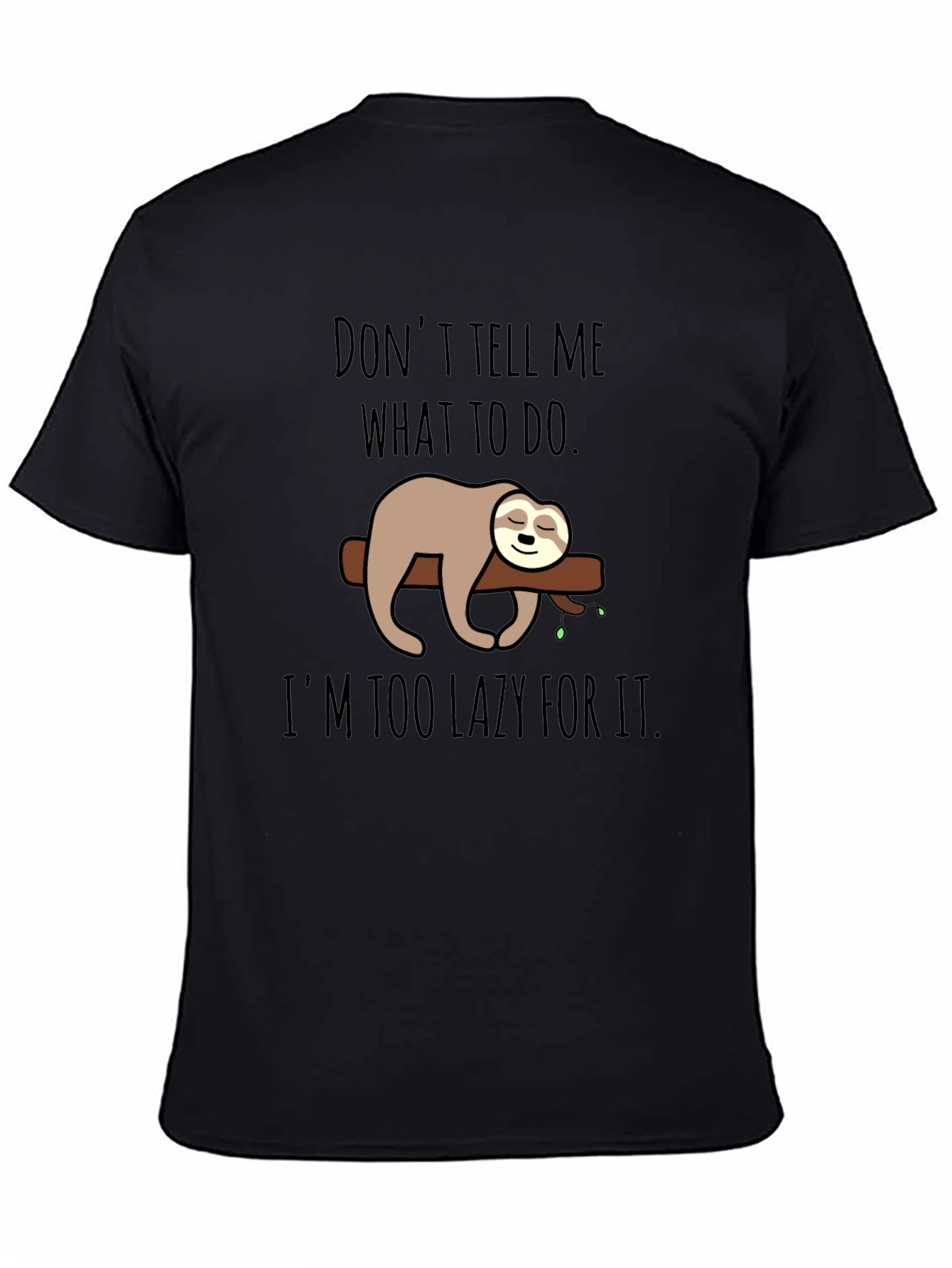 Lazy Sloth Graphic T-Shirt - Funny Relaxed Tee