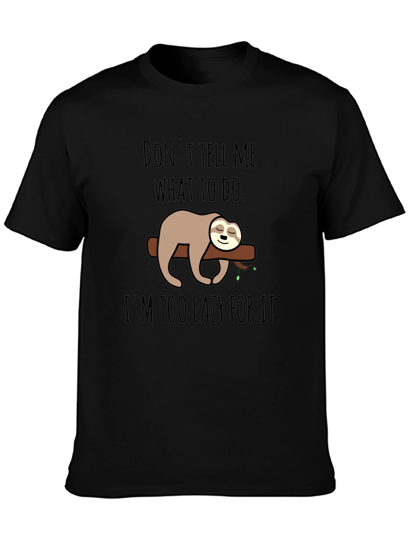 Lazy Sloth Graphic T-Shirt - Funny Relaxed Tee