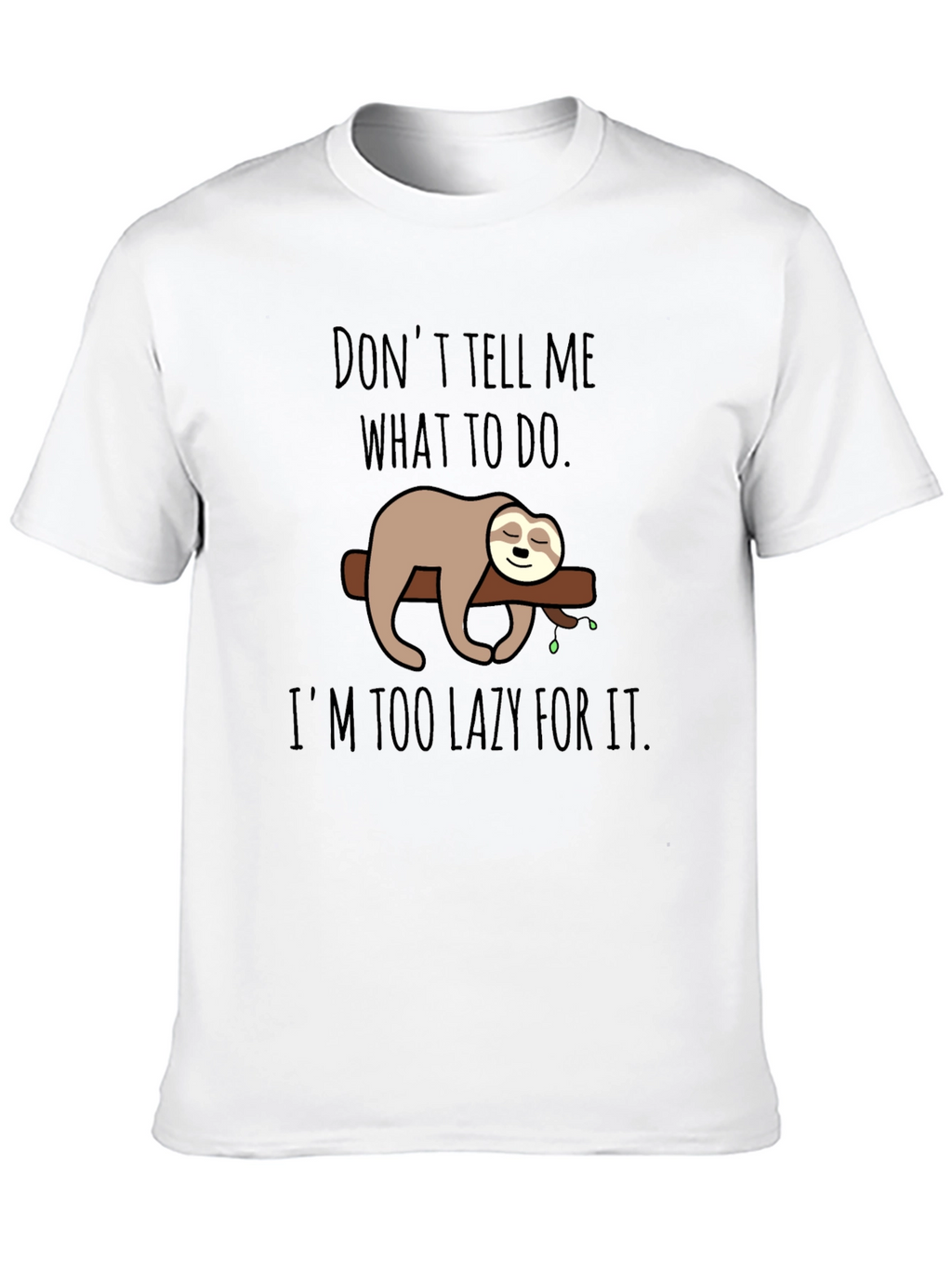 Lazy Sloth Graphic T-Shirt - Funny Relaxed Tee