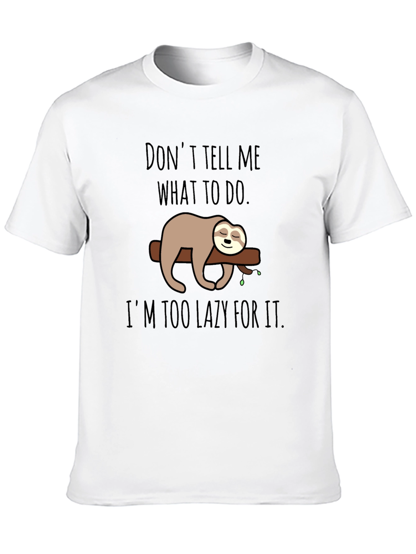 Lazy Sloth Graphic T-Shirt - Funny Relaxed Tee