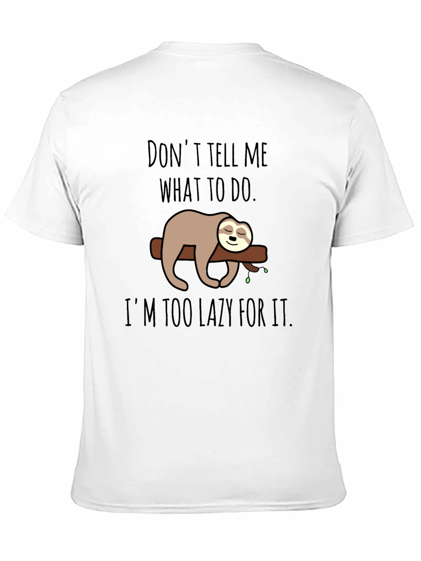 Lazy Sloth Graphic T-Shirt - Funny Relaxed Tee