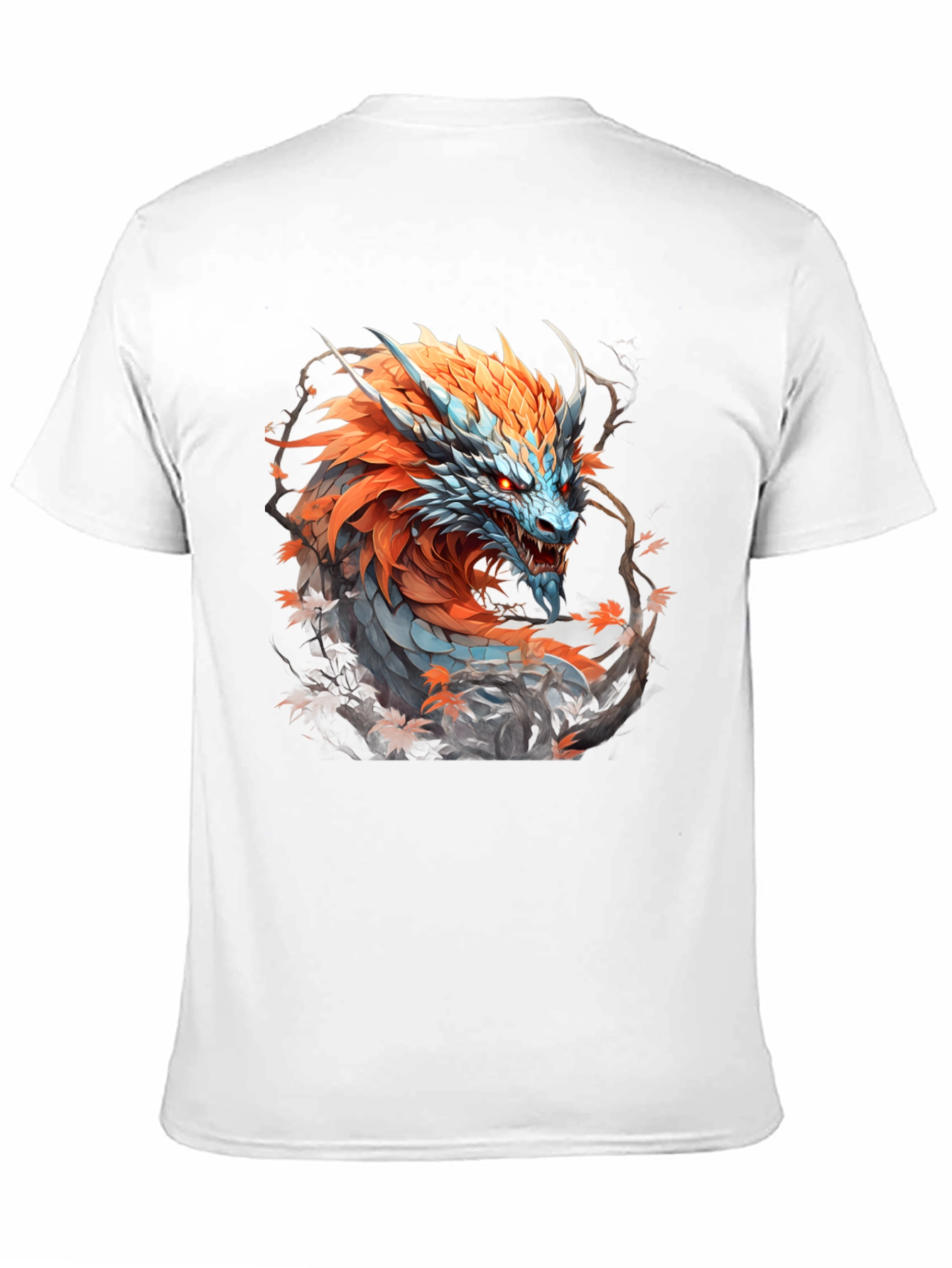 Fiery Dragon Graphic Tee - Fantasy Style
