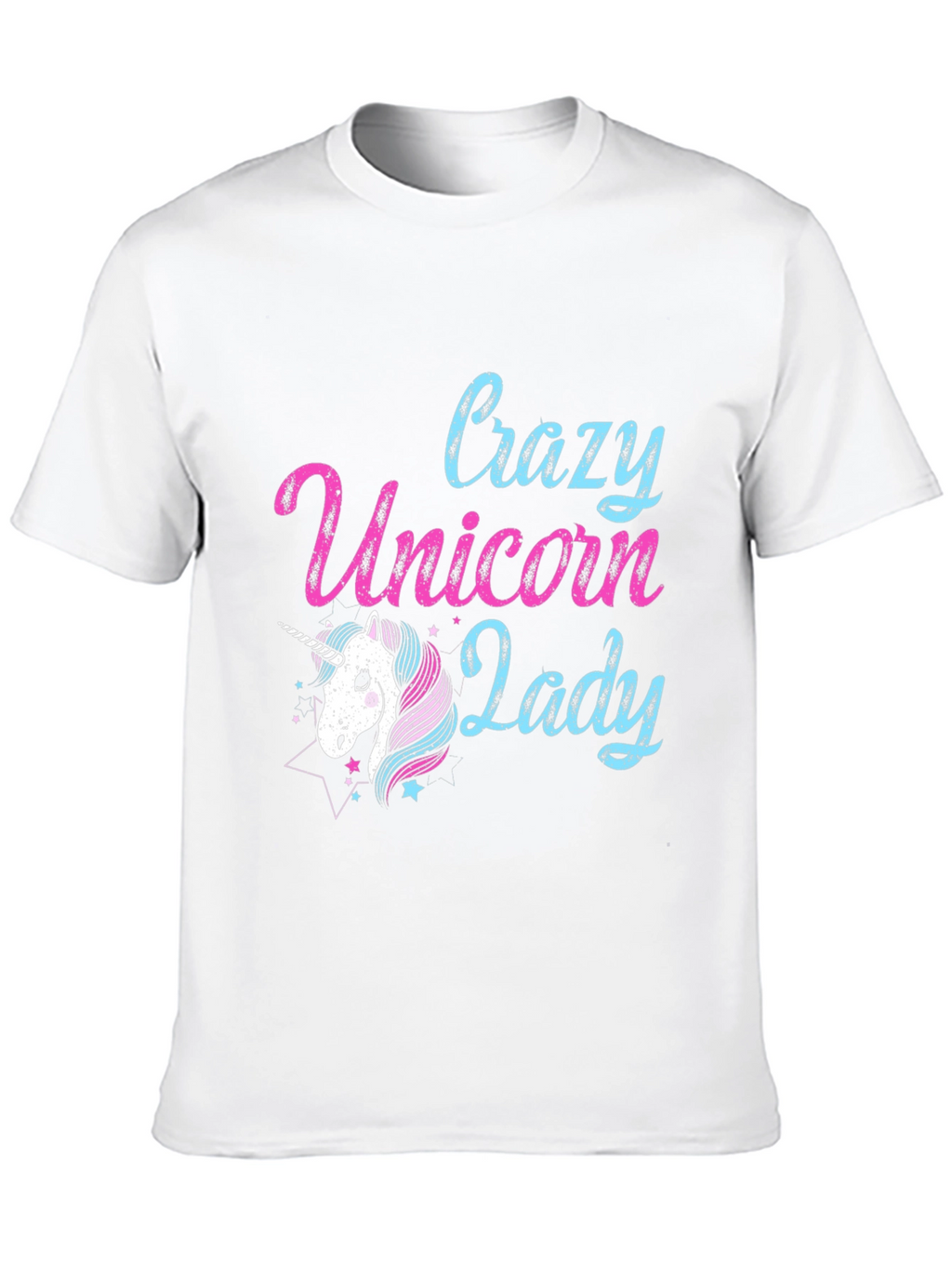 Crazy Unicorn Lady T-Shirt - Black