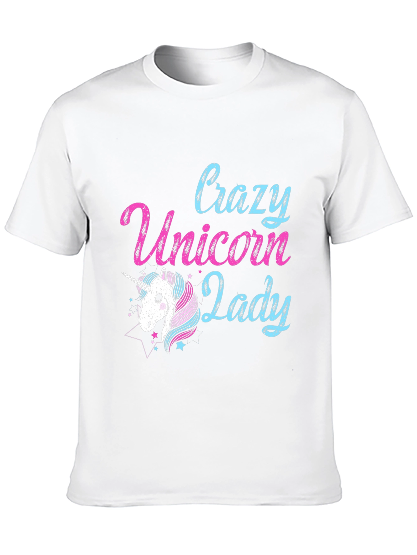 Crazy Unicorn Lady T-Shirt - Black