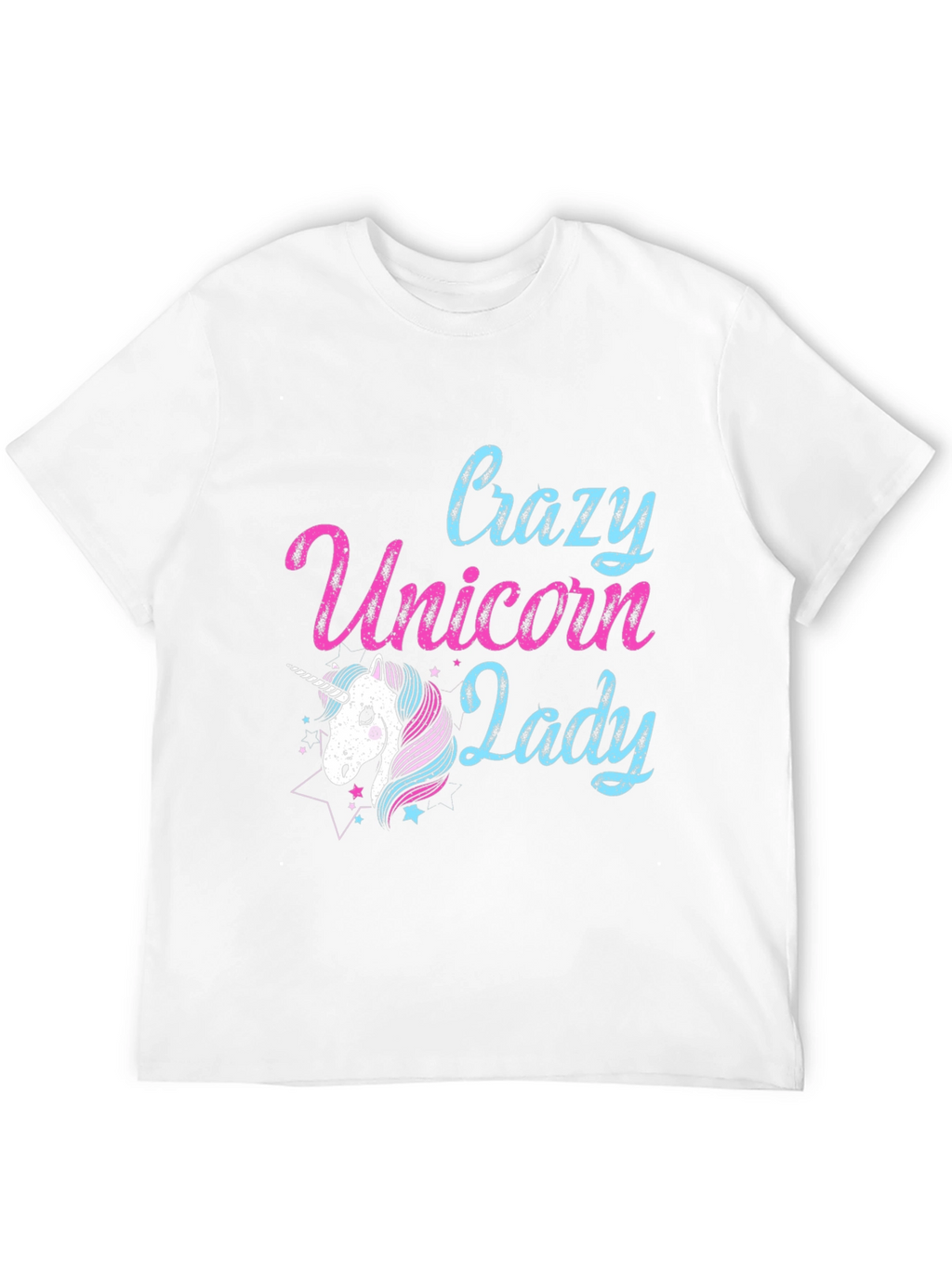 Crazy Unicorn Lady T-Shirt - Black