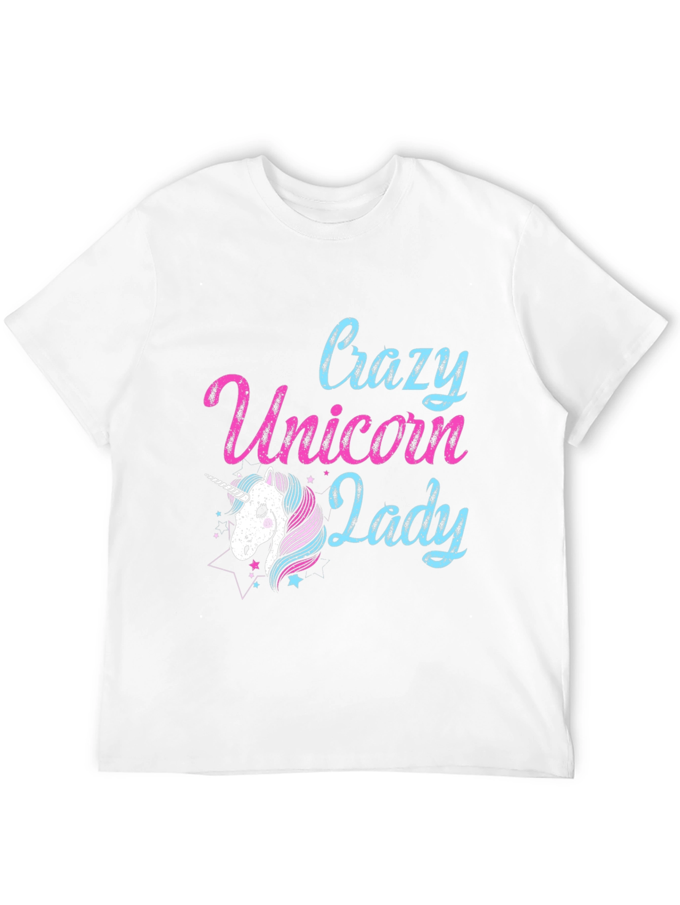 Crazy Unicorn Lady T-Shirt - Black