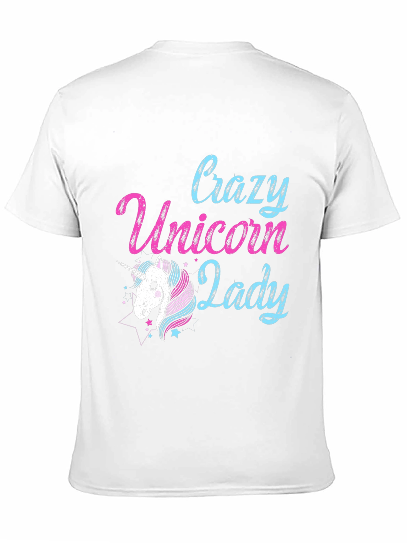 Crazy Unicorn Lady T-Shirt - Black