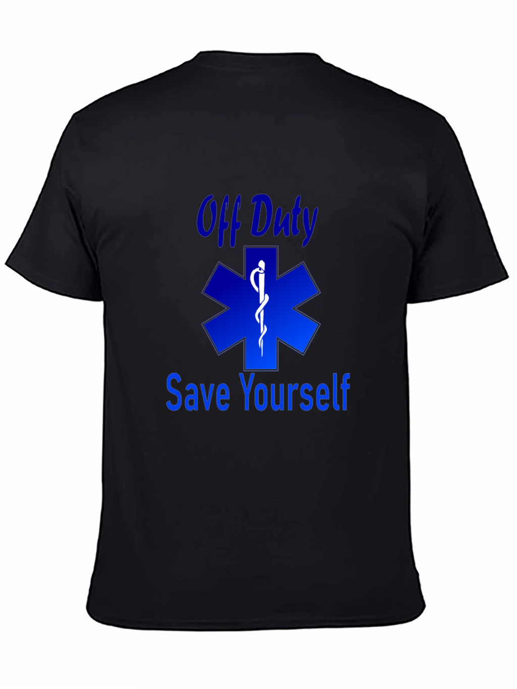 Off Duty Save Yourself Black Graphic T-Shirt