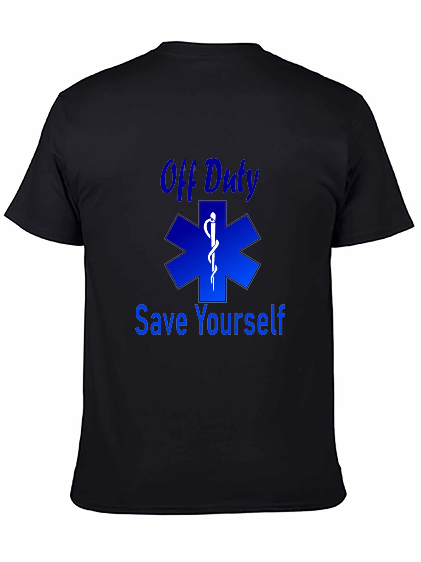 Off Duty Save Yourself Black Graphic T-Shirt
