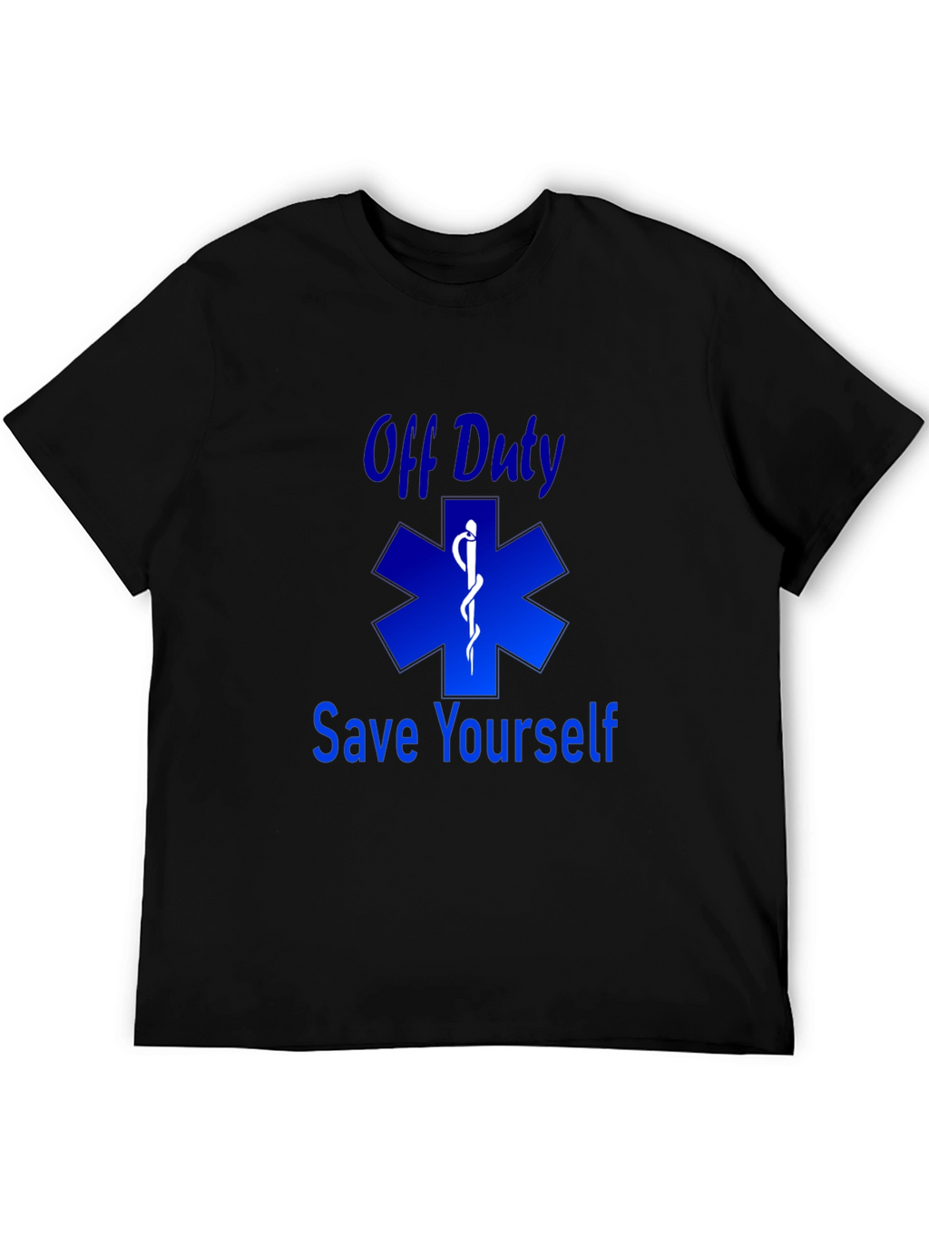 Off Duty Save Yourself Black Graphic T-Shirt