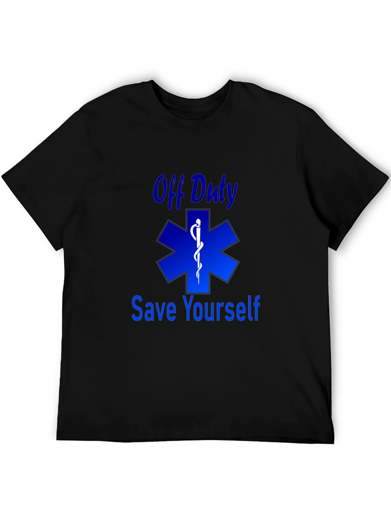 Off Duty Save Yourself Black Graphic T-Shirt