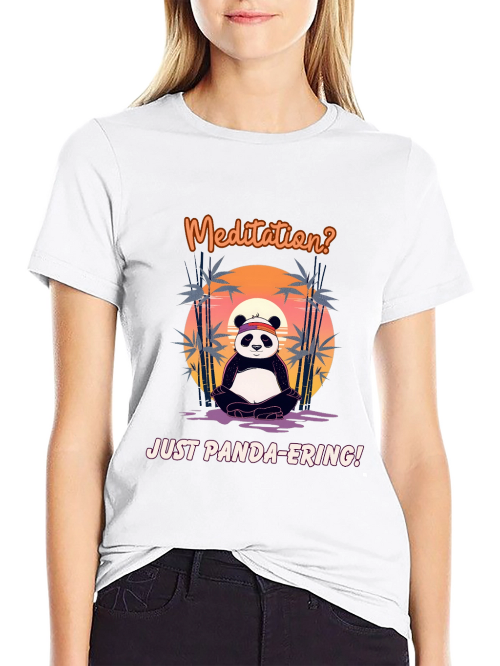 Meditation Panda T-Shirt - Funny Panda-ering Tee
