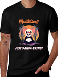 Meditation Panda T-Shirt - Funny Panda-ering Tee