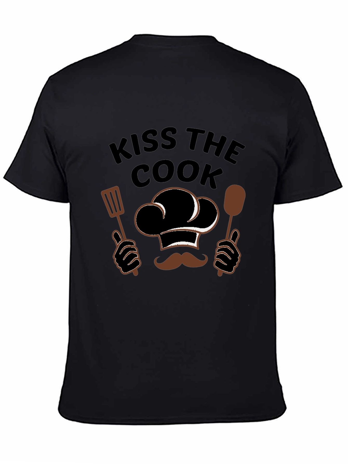 Kiss The Cook Graphic Tee - Chef Hat & Utensils