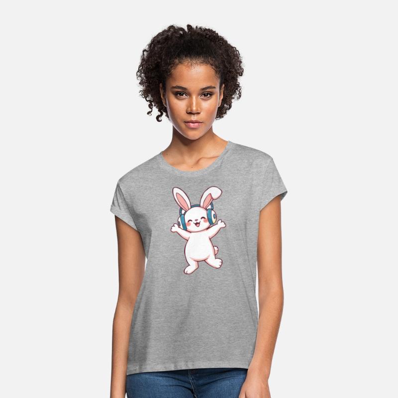 Joyful Bunny with Headphones
