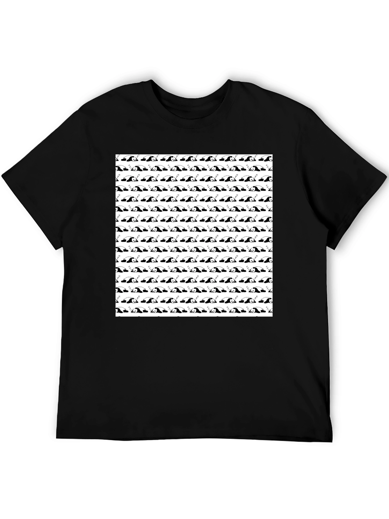 Panda Patterned Graphic Tee - Soft Cotton Casual Shirt