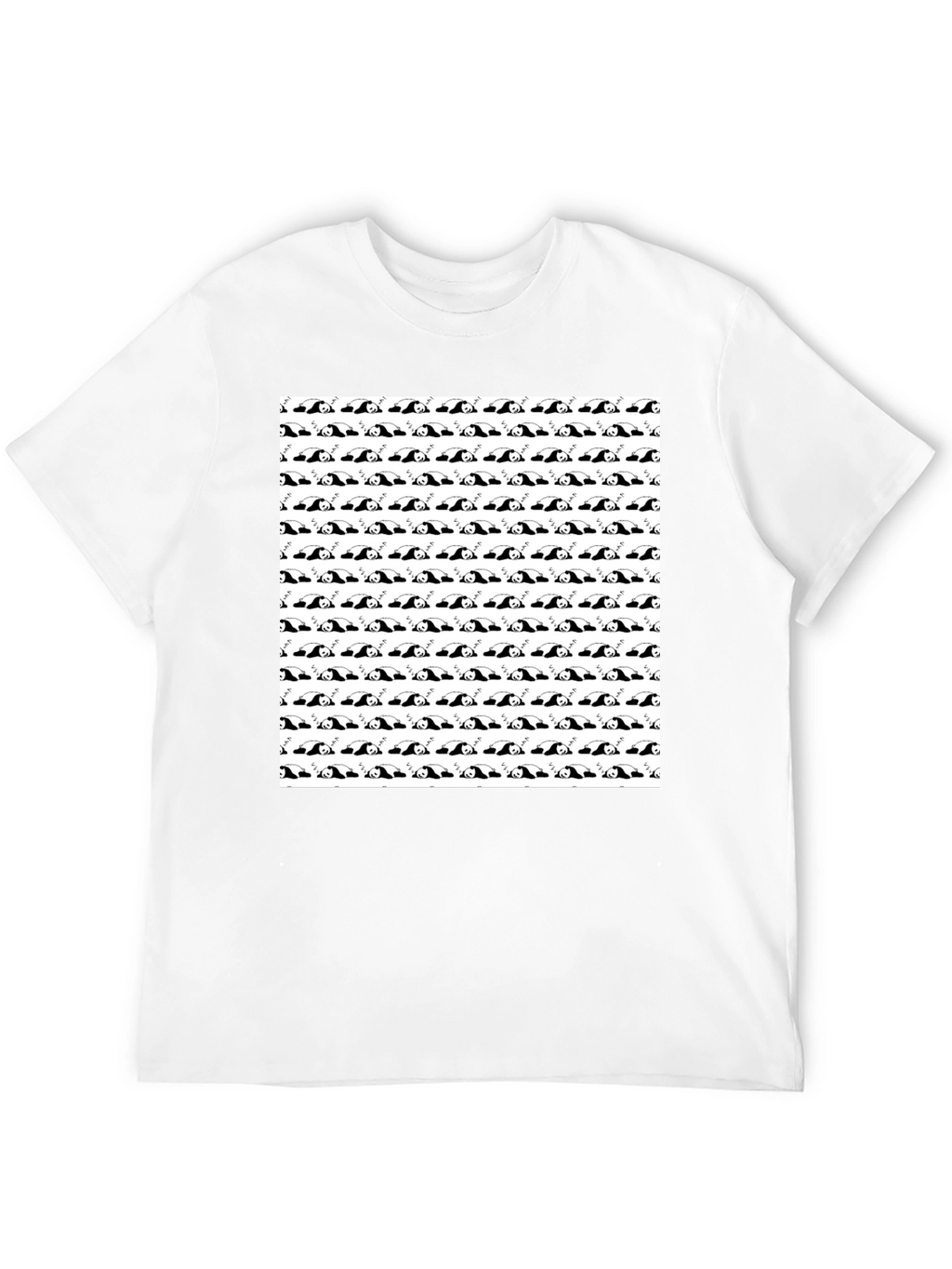 Panda Patterned Graphic Tee - Soft Cotton Casual Shirt
