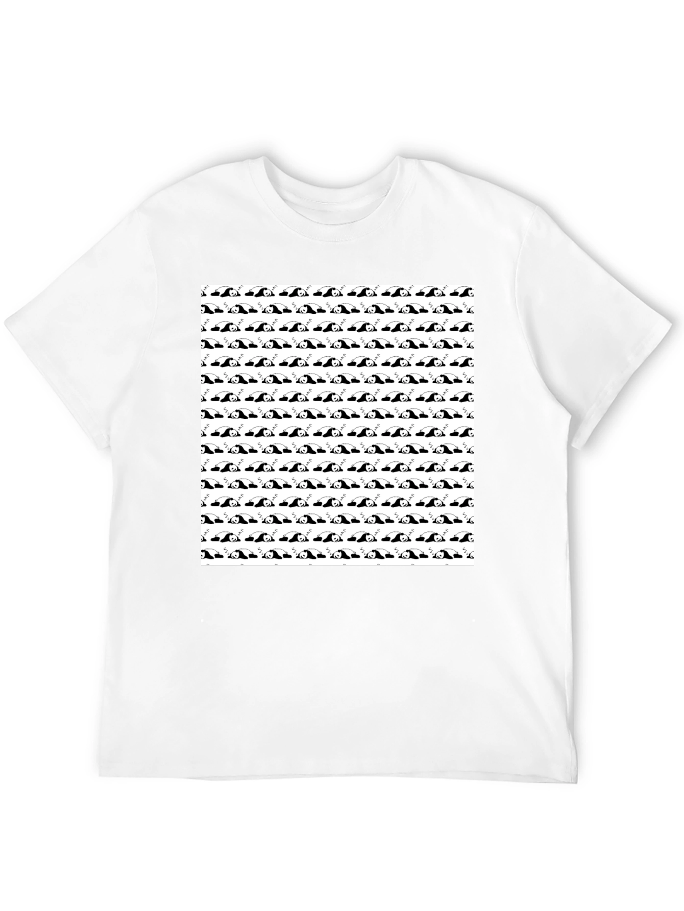 Panda Patterned Graphic Tee - Soft Cotton Casual Shirt