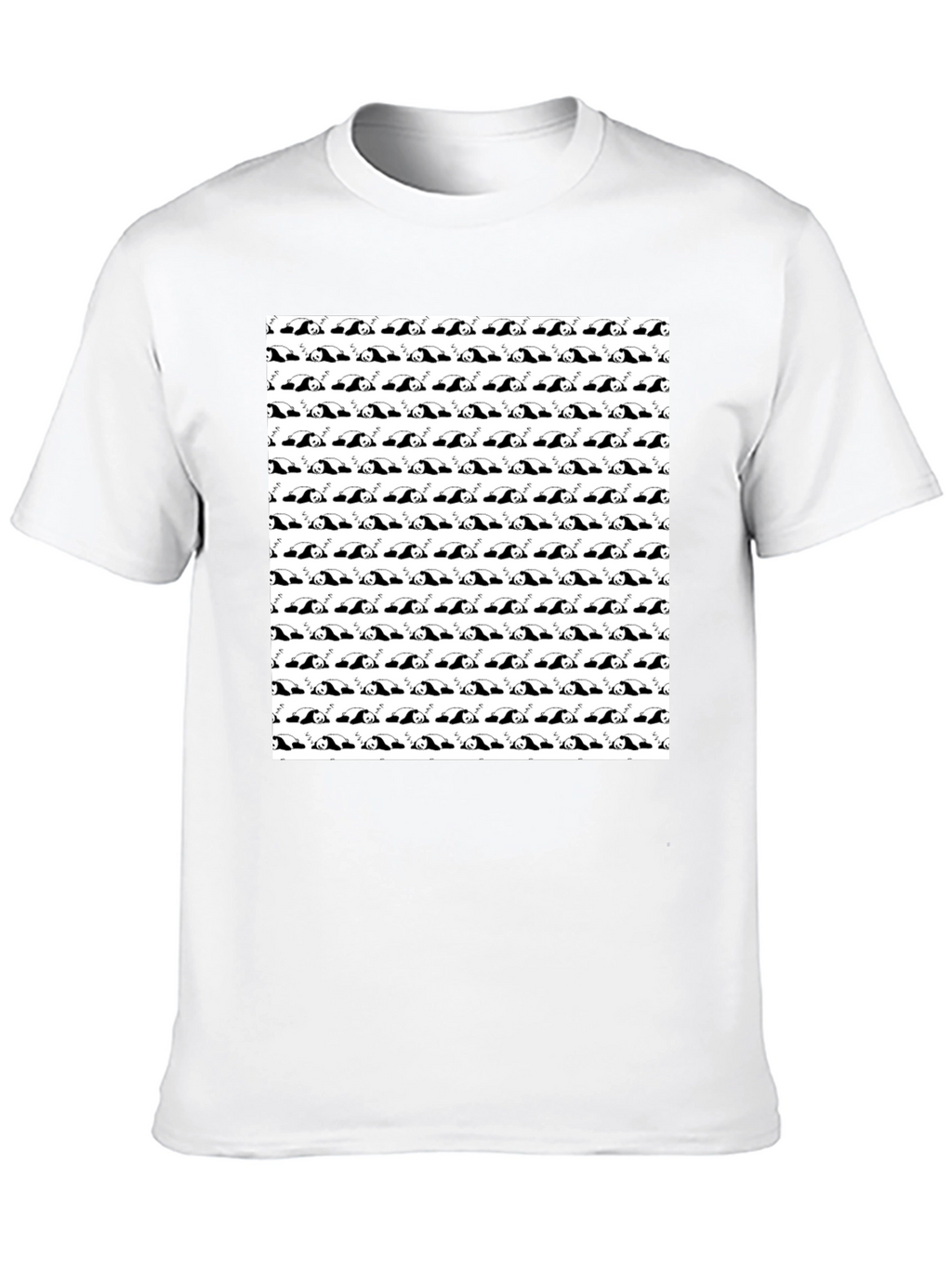 Panda Patterned Graphic Tee - Soft Cotton Casual Shirt