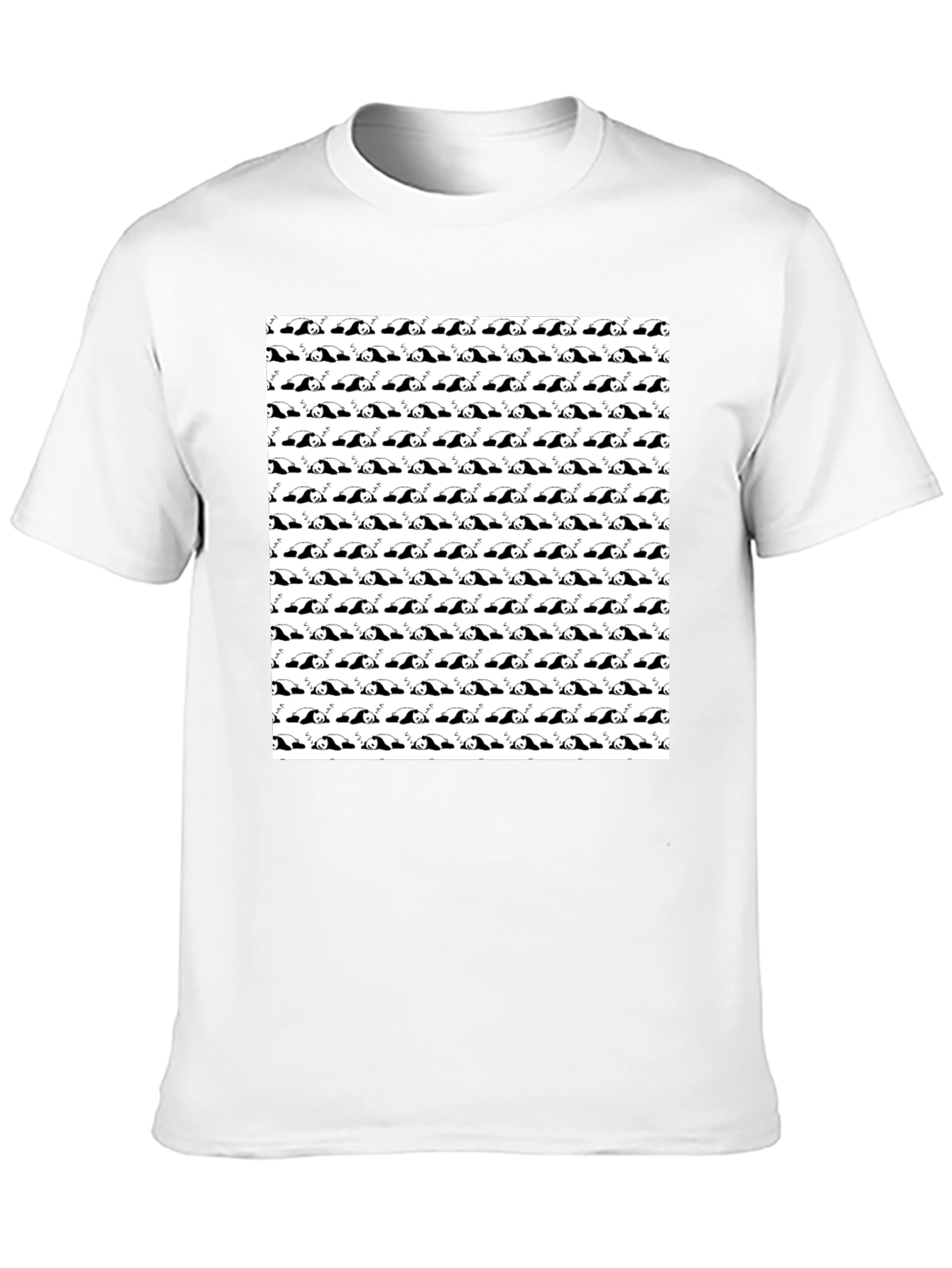 Panda Patterned Graphic Tee - Soft Cotton Casual Shirt