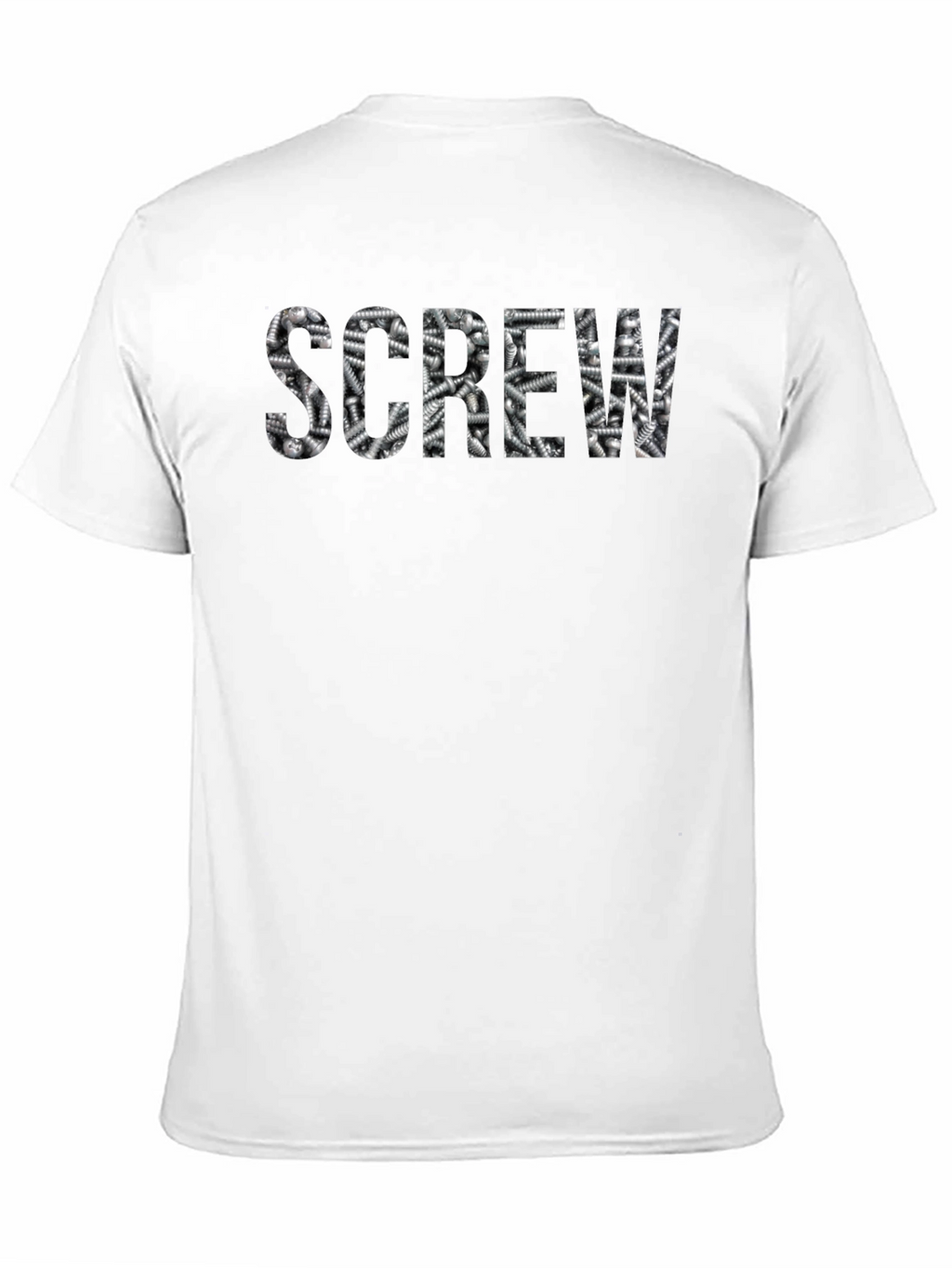 Screws Graphic Print Black T-Shirt