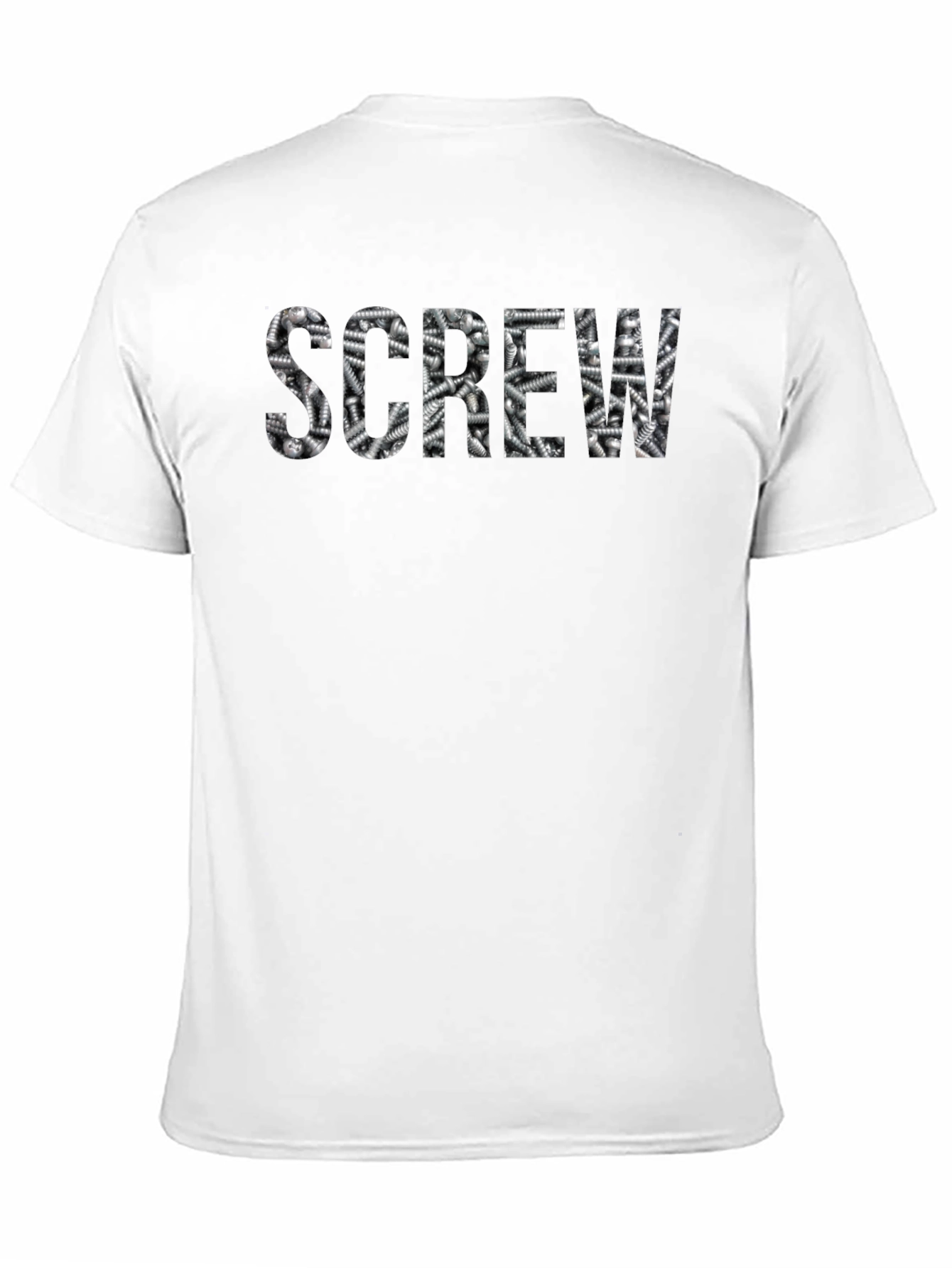 Screws Graphic Print Black T-Shirt