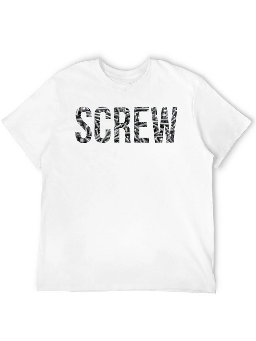 Screws Graphic Print Black T-Shirt