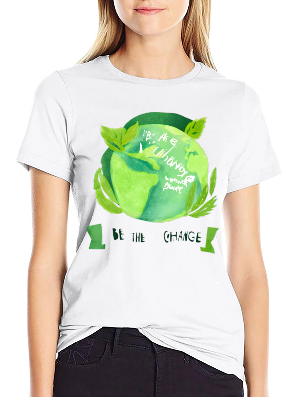 Eco-Friendly Be the Change Black T-Shirt