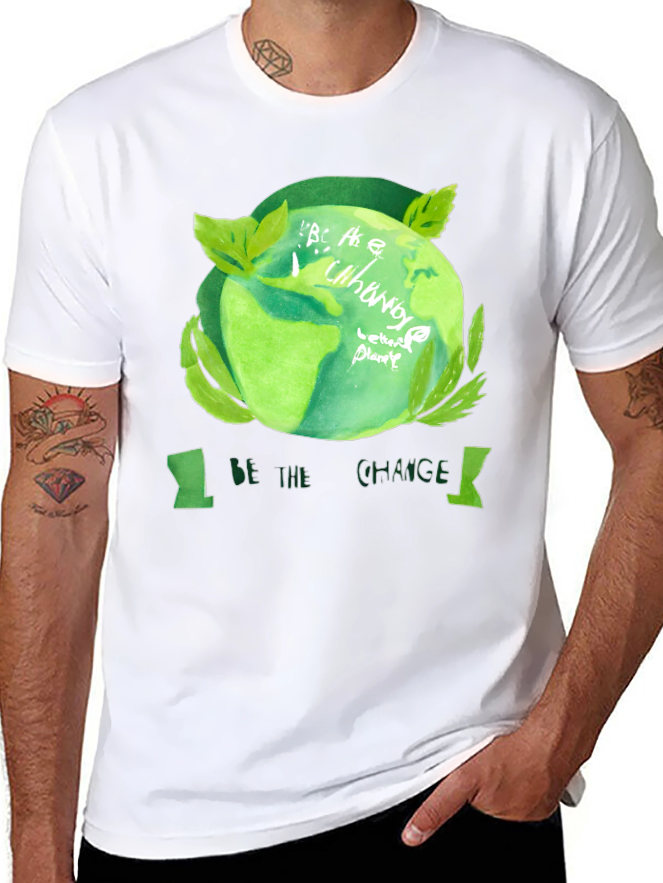 Eco-Friendly Be the Change Black T-Shirt