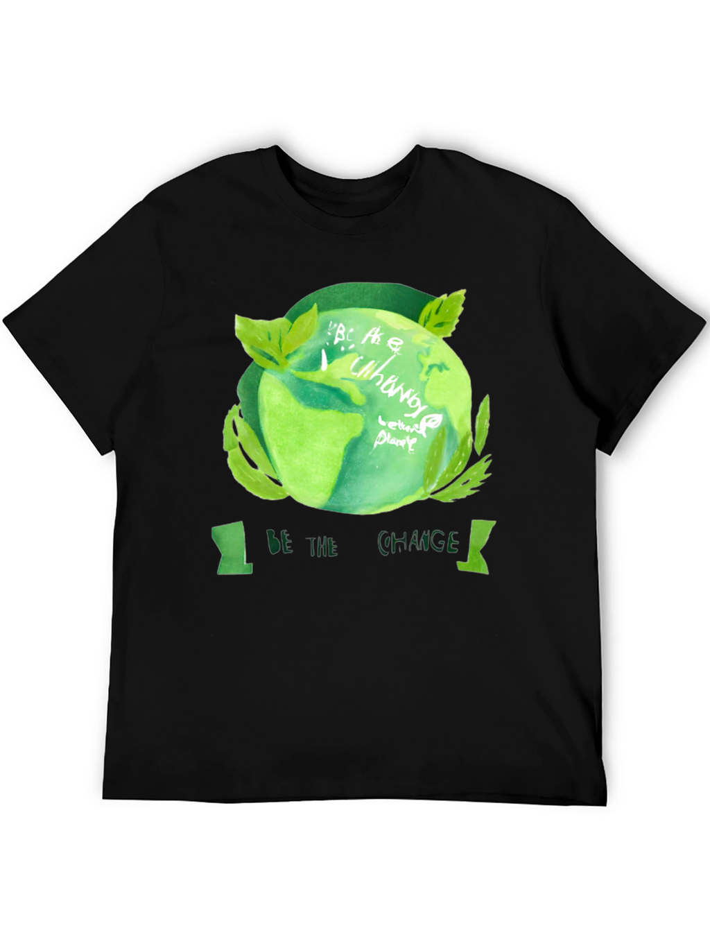 Eco-Friendly Be the Change Black T-Shirt