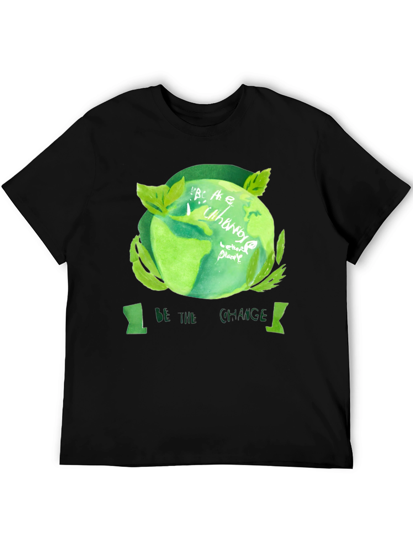 Eco-Friendly Be the Change Black T-Shirt