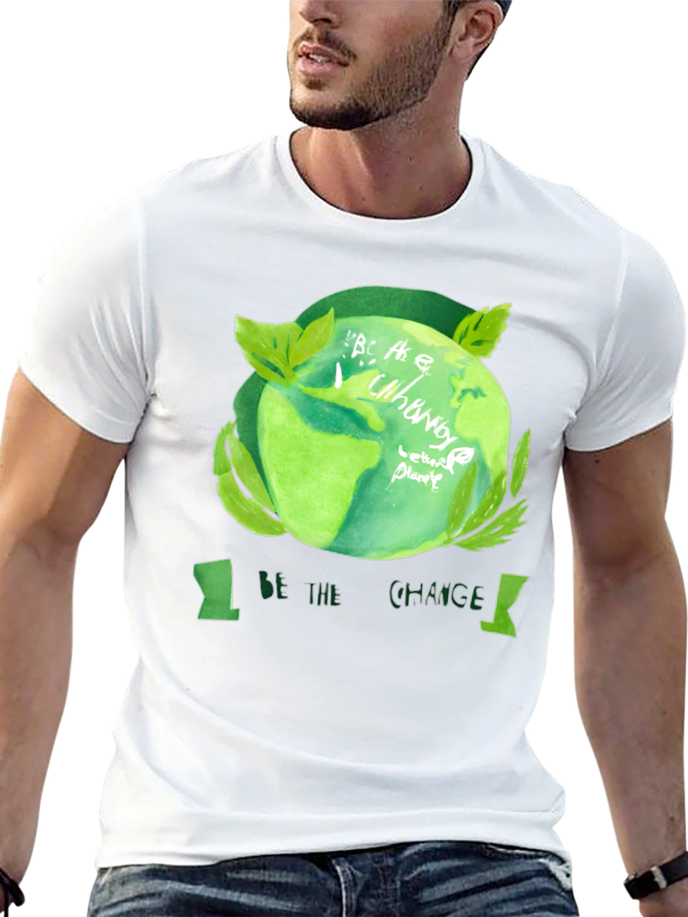 Eco-Friendly Be the Change Black T-Shirt