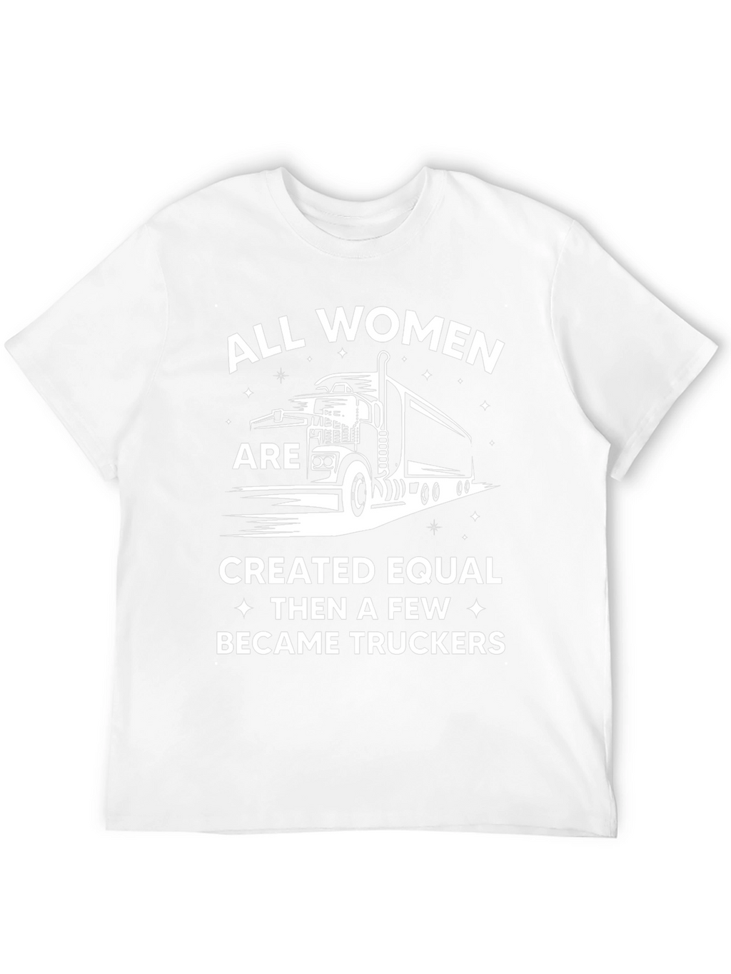 Women Truckers T-Shirt Black Crewneck Tee