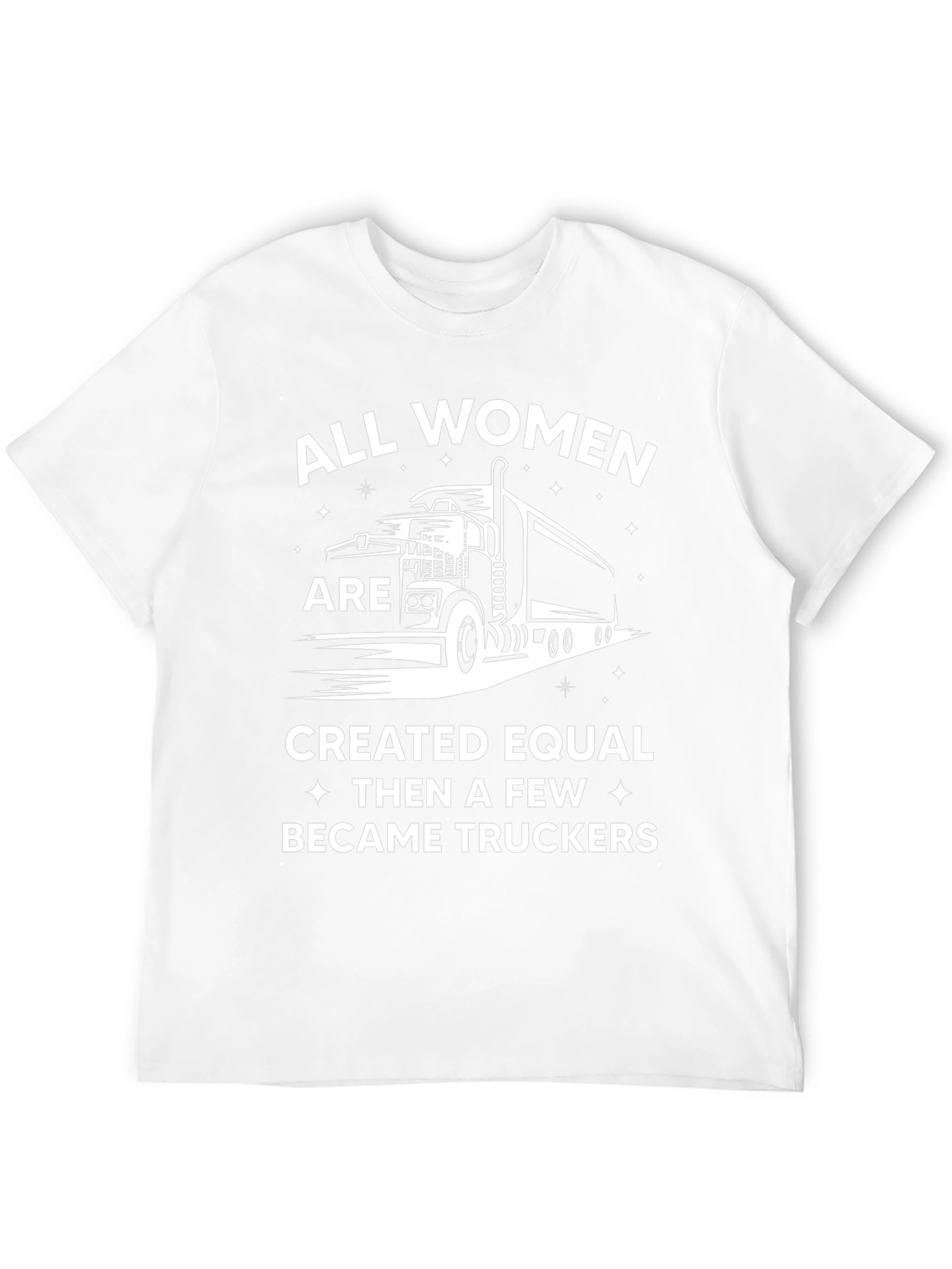 Women Truckers T-Shirt Black Crewneck Tee