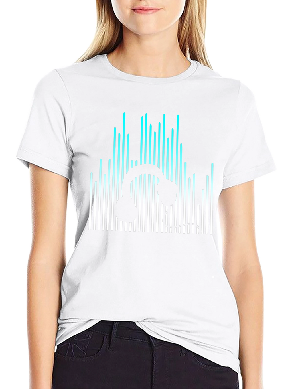 Headphone Equalizer Black T-Shirt
